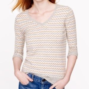 J. Crew Collection Chevron Cashmere Sweater